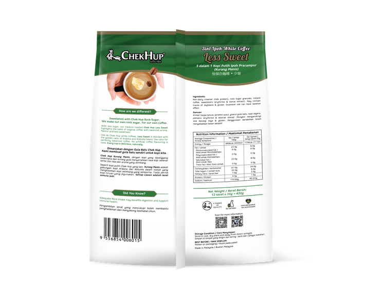 CHEK HUP 3 In 1 Ipoh White Coffee Less